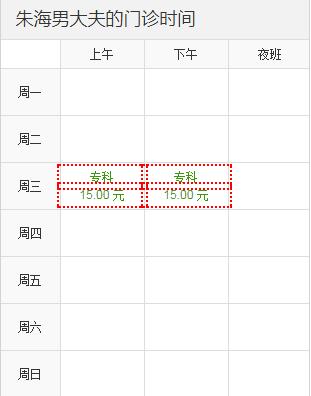 上海九院朱海男双眼皮门诊时间表